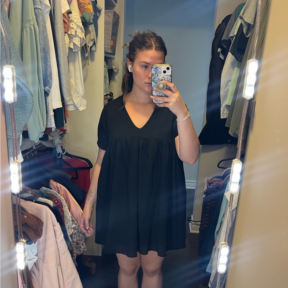 Black mini dress
